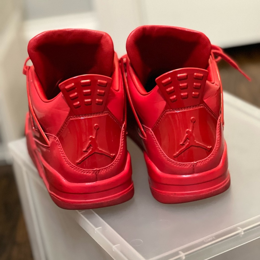 Jordan 4 "11Lab4" - Red. Size Men's 11 (EU 43). Patent leather. - Picture 2 of 3